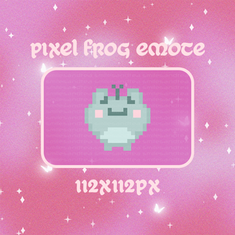 pixel frog emote